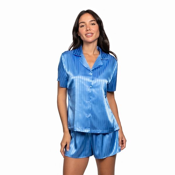 

Женский комплект пижамы из жаккарда в полоску Lilac+London