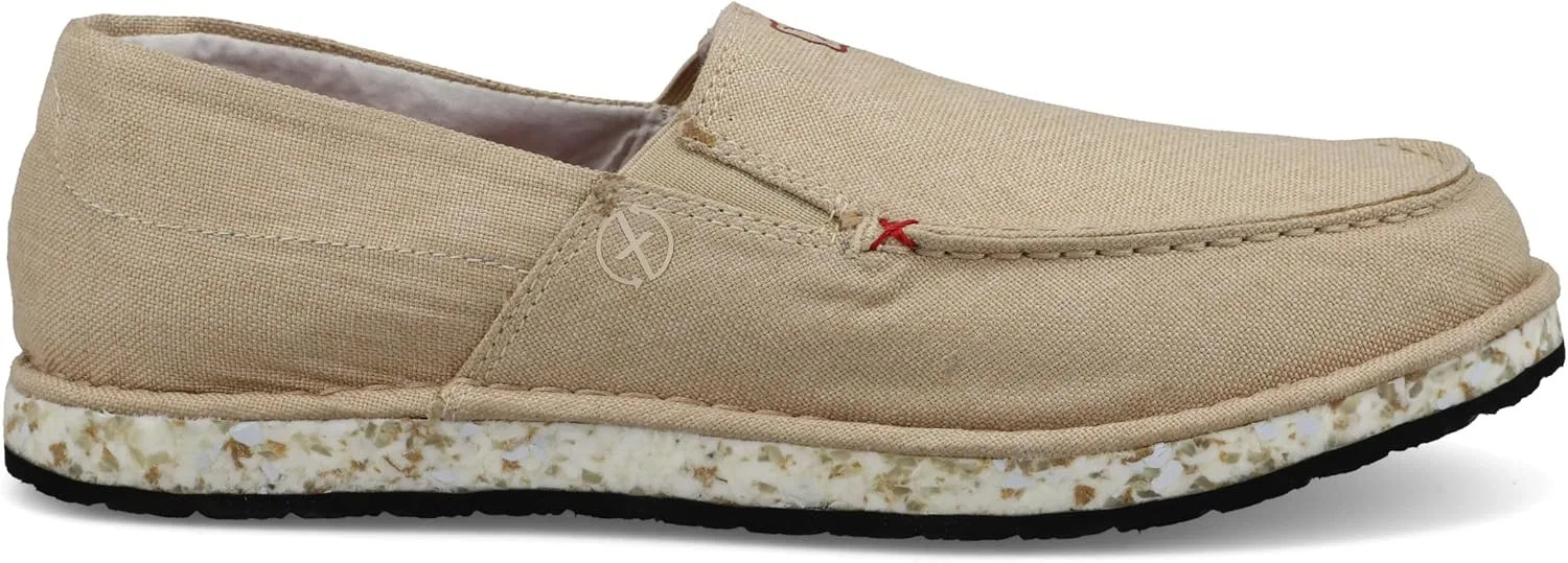 Мужские круглые домашние туфли Twisted X, Cream Linen — фото 4