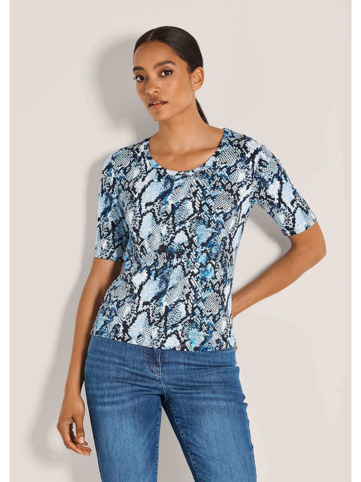 

MADELEINE Модный топ с анималистическим принтом в темно-синем, туманно-голубом и разноцветном вариантах