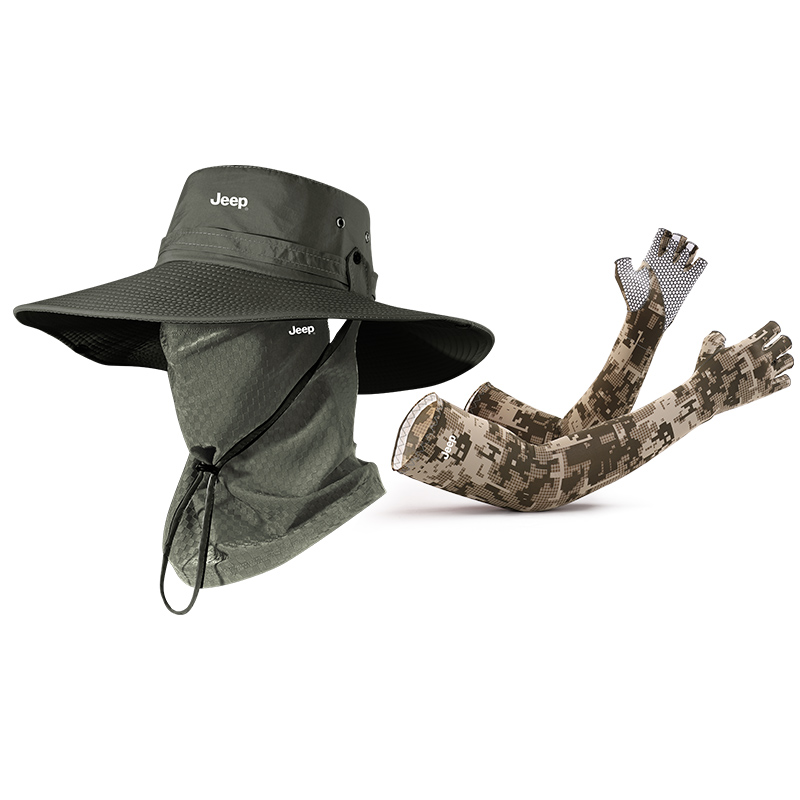 

Шляпа с широкими полями для защиты от солнца мужская Jeep, bamboo зеленый