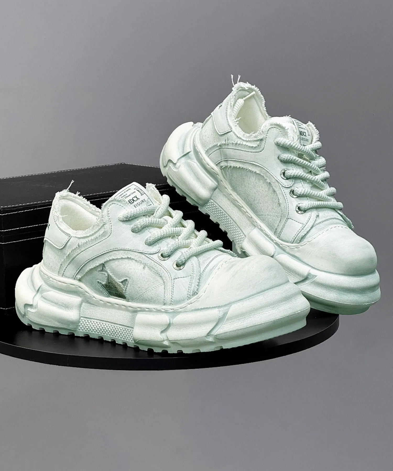 Кроссовки на толстой подошве из парусины со шнуровкой Aimoha - Select -, Light blue