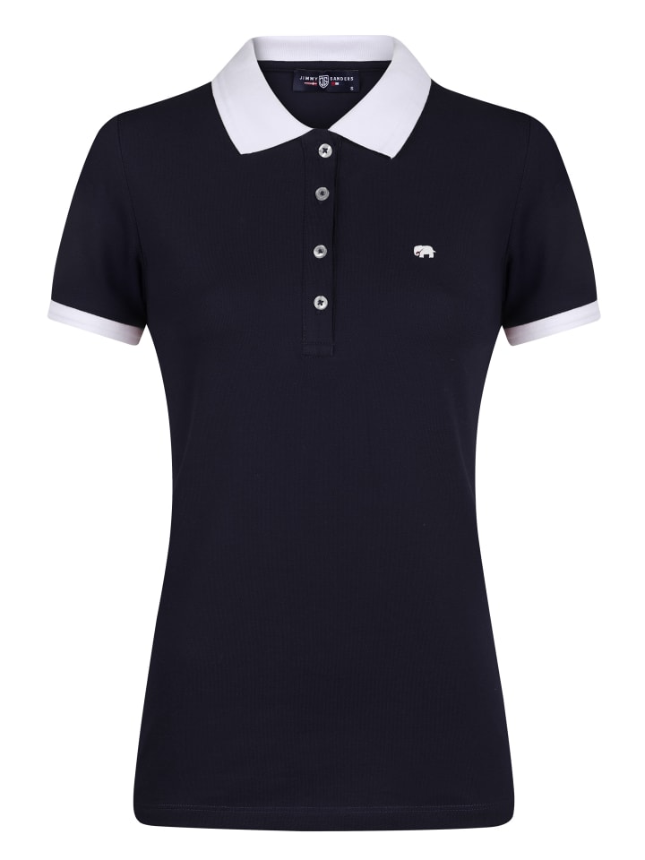 

Рубашка-поло с короткими рукавами темно-синего цвета JIMMY SANDERS