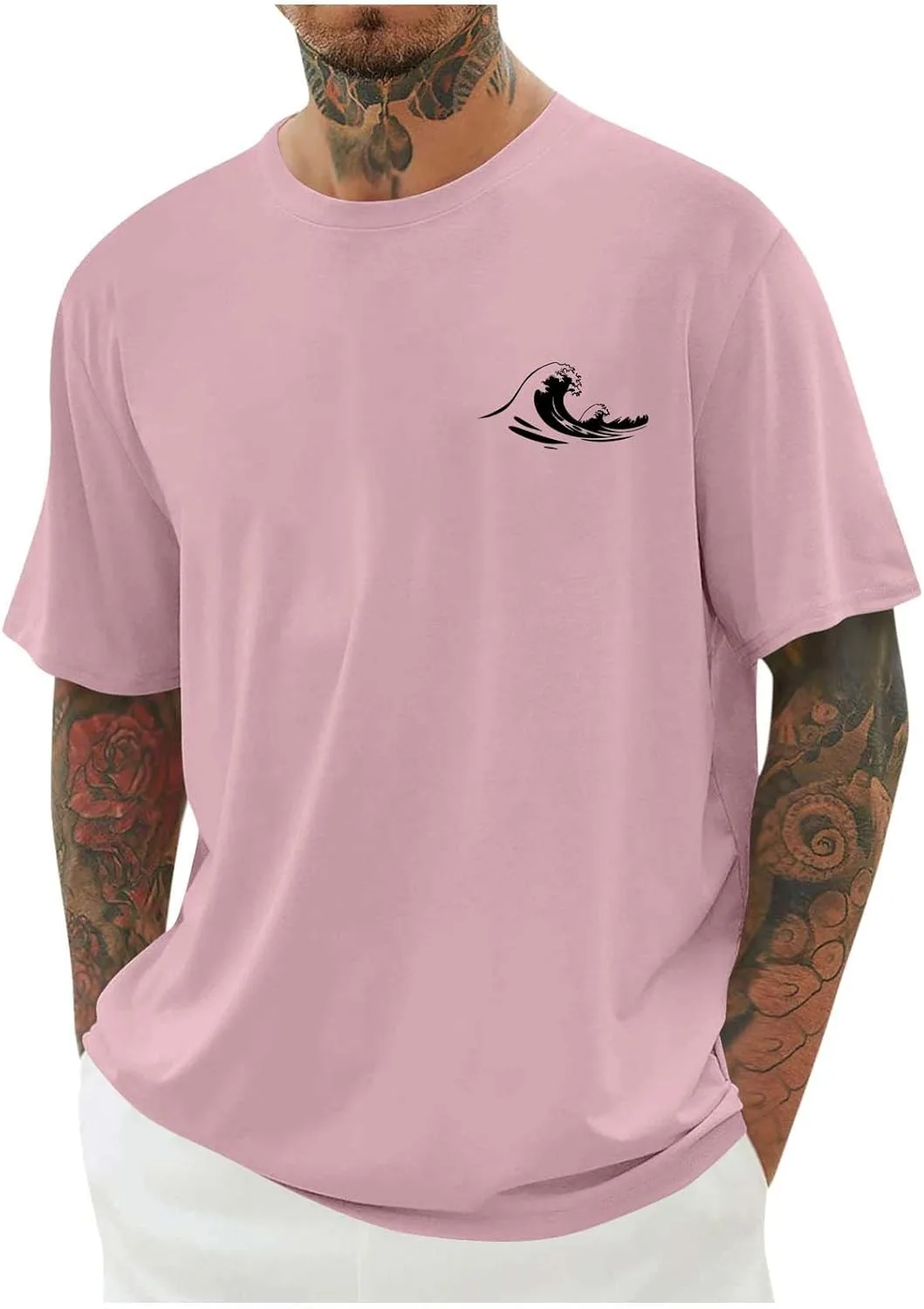 

Мужская футболка с пальмами Oversized, летняя с коротким рукавом