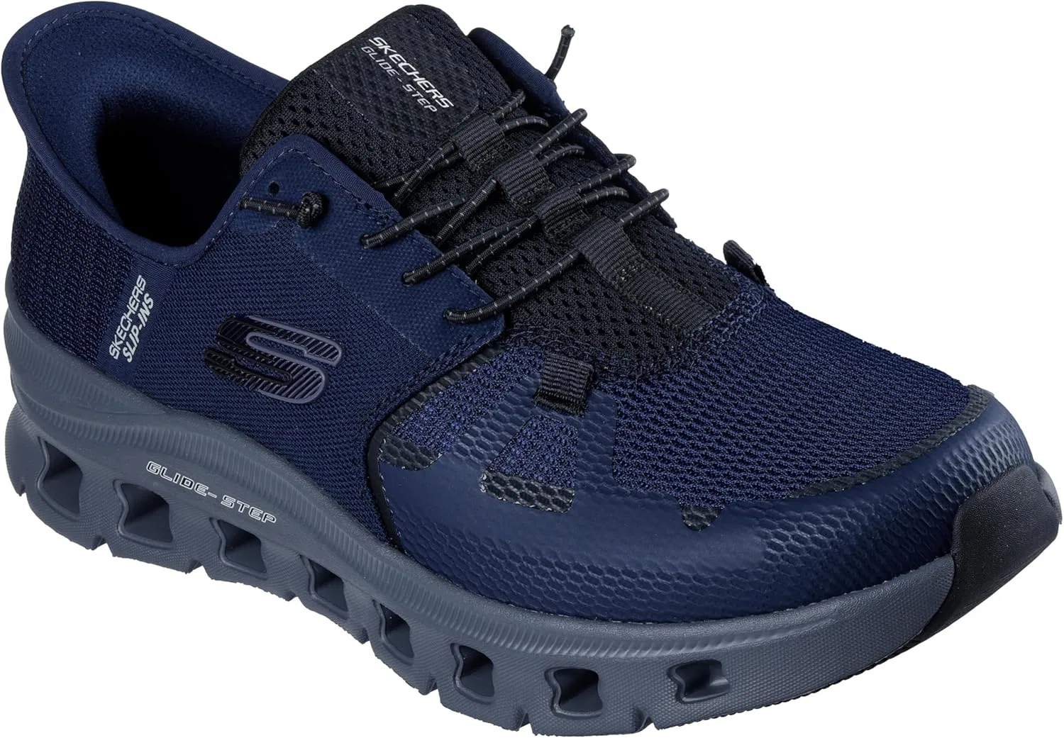 Мужские кроссовки Skechers Glide-Step Pro, Nvy Mesh Hotmelt Charcoal — фото 4