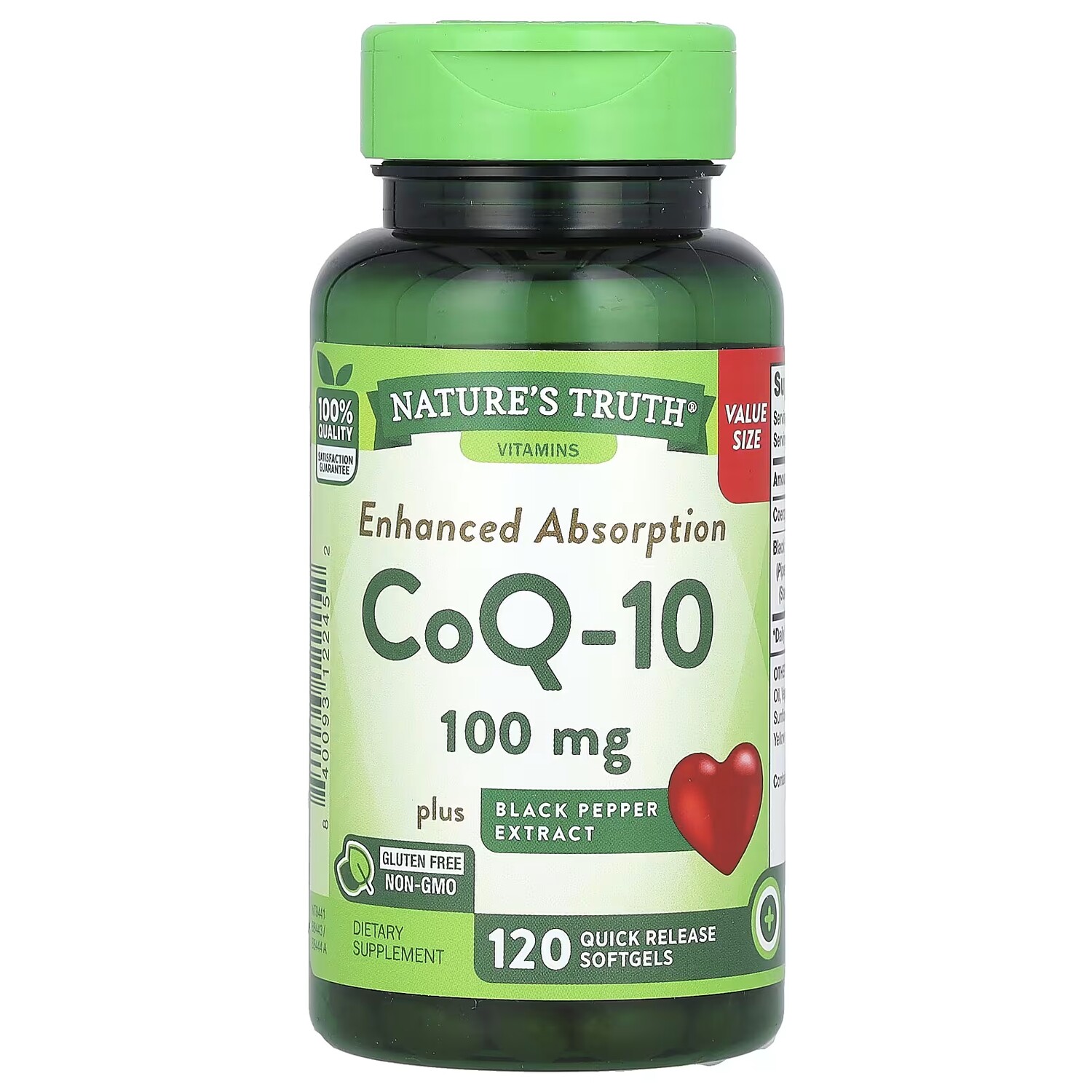 

Добавка Nature's Truth CoQ-10 с улучшенной абсорбцией, 120 мягких таблеток