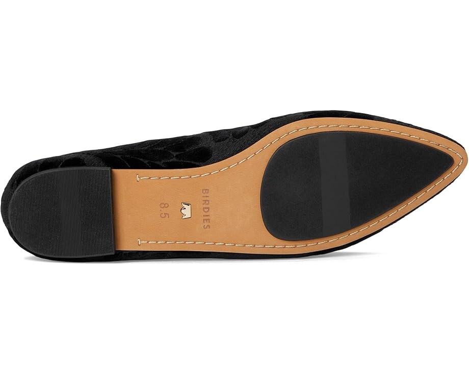 Туфли на плоской подошве Birdies The Sparrow Flat, цвет Black Velvet Embroidery — фото 3