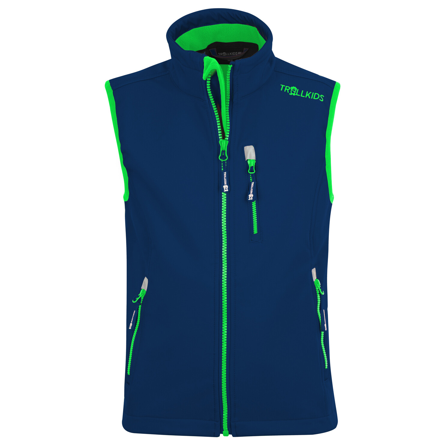

Жилет из софтшелла Trollkids Kid's Trollfjord Vest, цвет Navy/Light Green