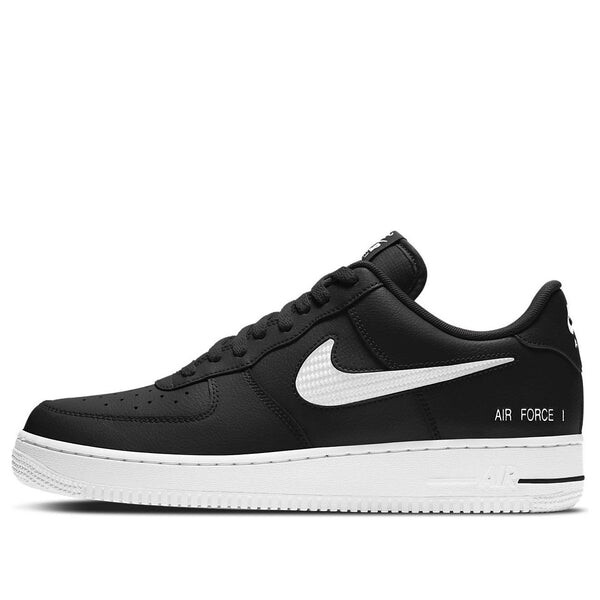 

Кроссовки air force 1 '07 lv8 'cut out swoosh - black white' Nike, черный