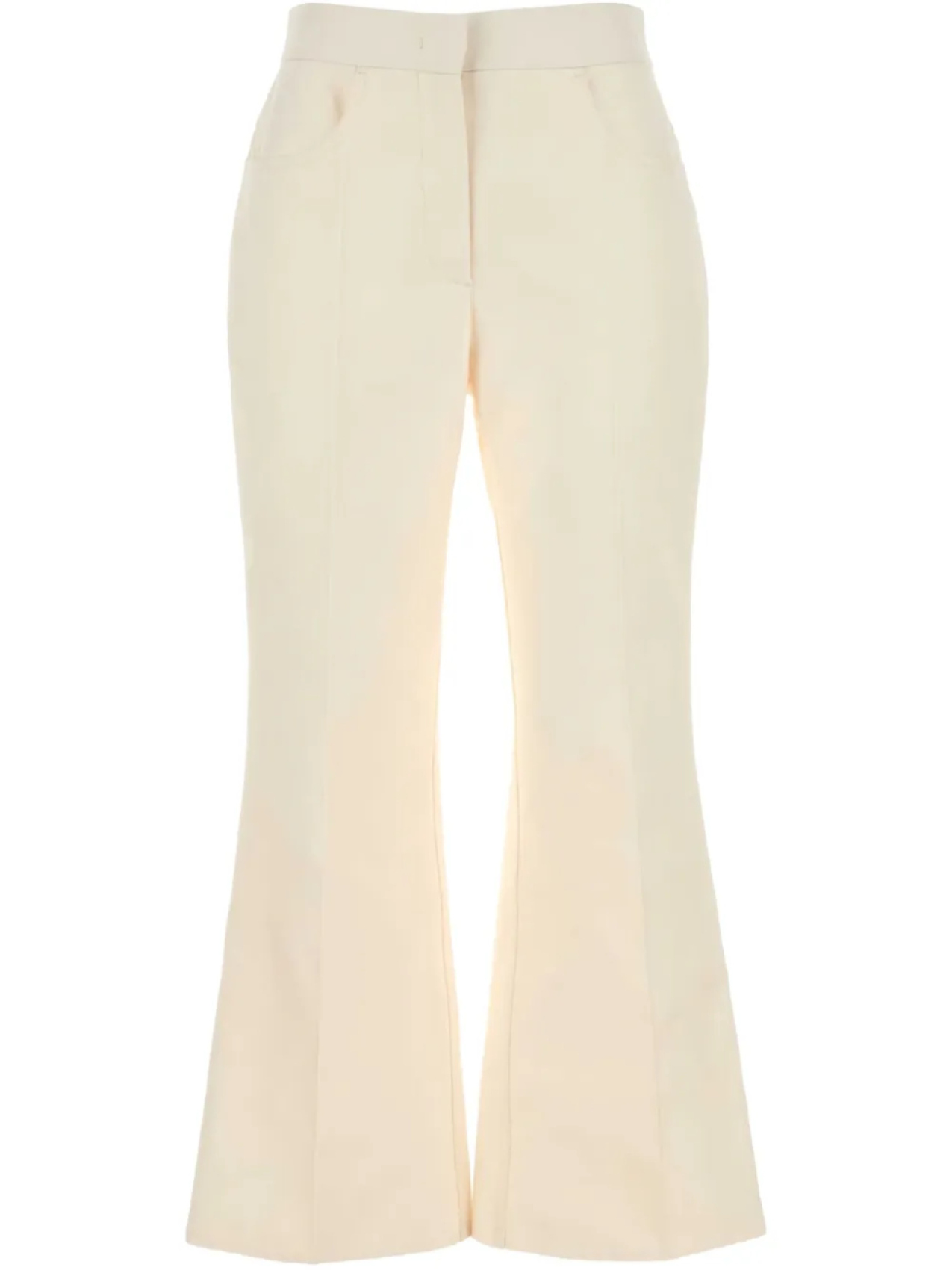 

Расклешенные брюки из хлопка Jil Sander, белый