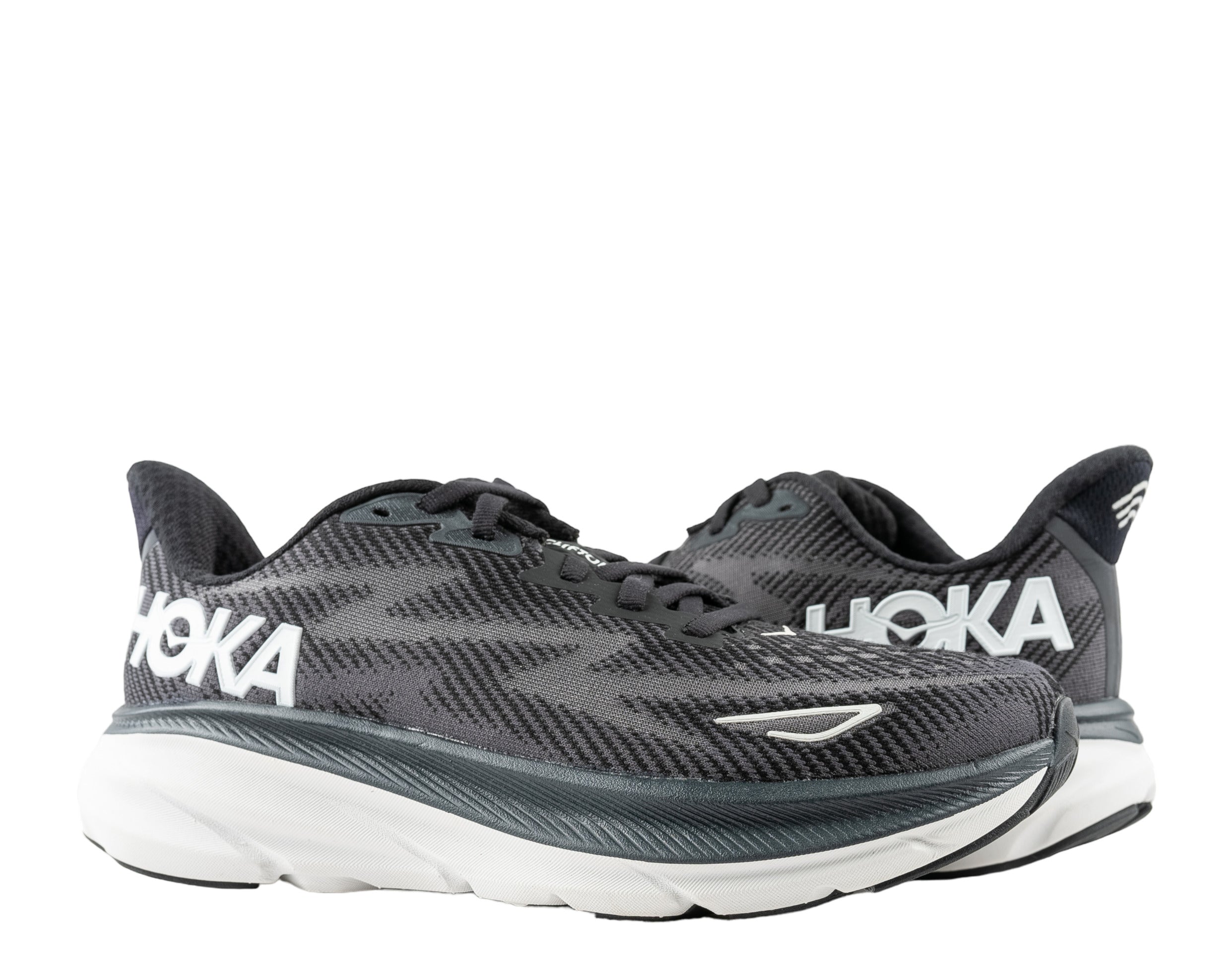 Кроссовки для бега Hoka Clifton 9 Black/White женские 1127896-BWHT