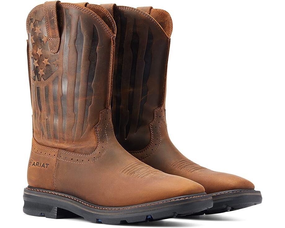 

Ботинки Ariat Sierra Shock Shield Patriot Work, цвет Distressed Brown