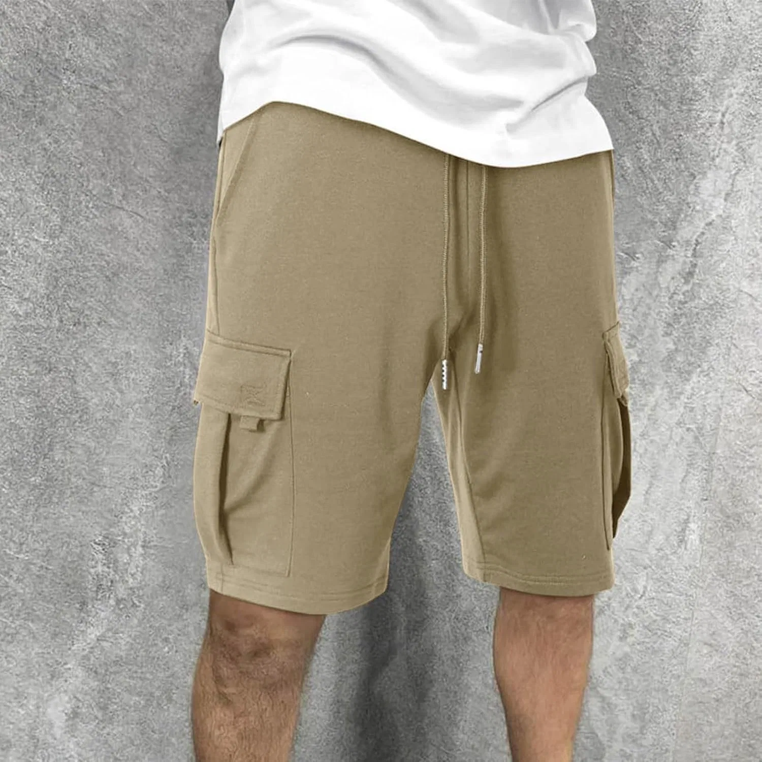 Шорты для активного отдыха мужские Athletic Outdoor Shorts с множеством карманов, A01_khaki — фото 2