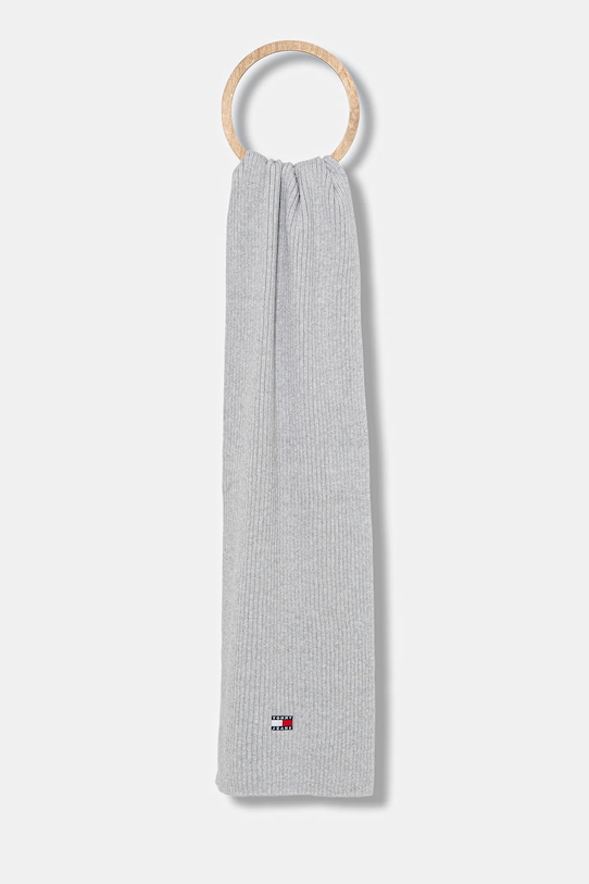 

Хлопковый шарф Tommy Jeans, серый