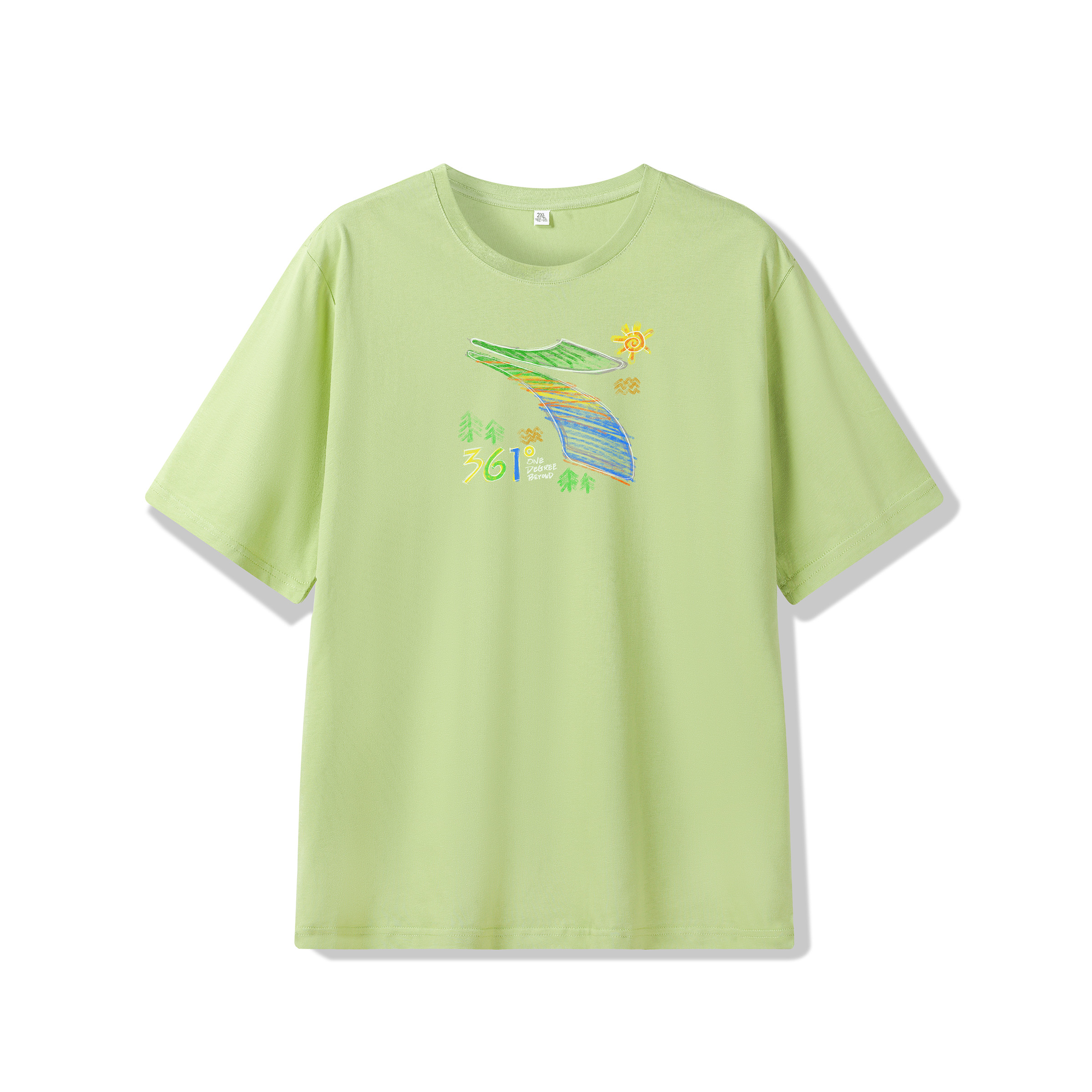 

Футболка Unisex Crew Neck тонкая прямая посадка 361°, hydrogen зеленый