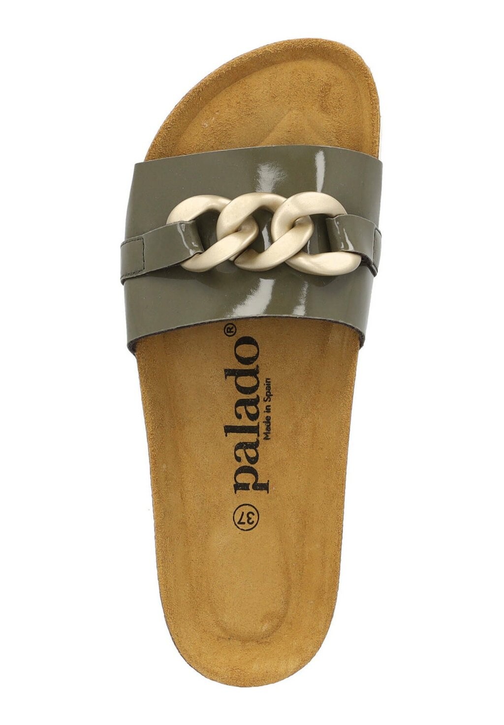 Туфли-лодочки на плоской подошве GOZO Palado, цвет khaki lack — фото 3