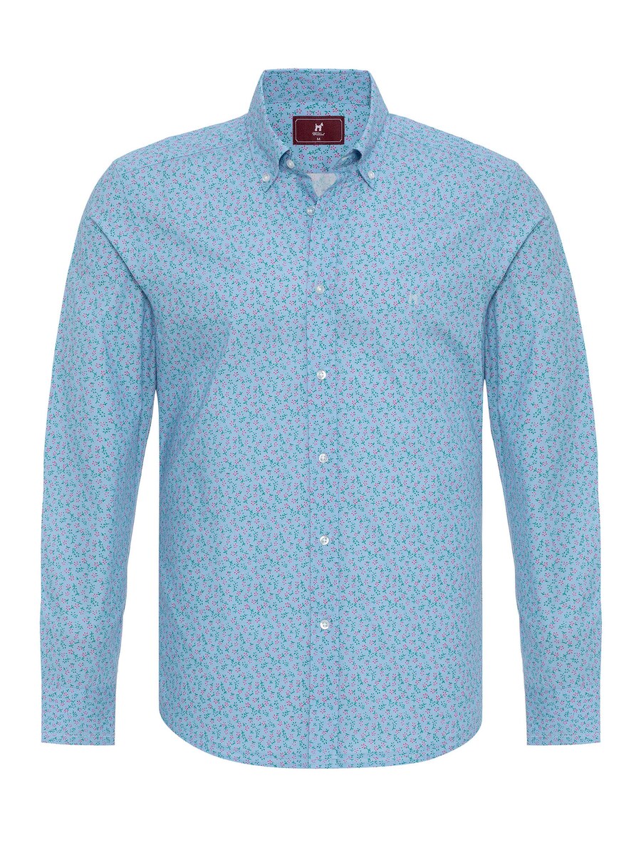 

Повседневная рубашка Williot Regular fit Button Up Shirt, светло-синий