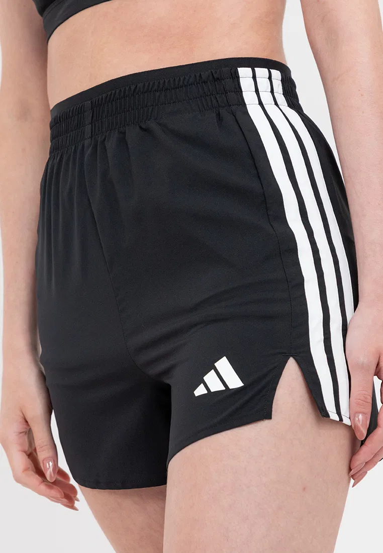 Шорты тренировочные, 3-Stripes Woven, Workout Essentials Adidas, белый/черный — фото 4