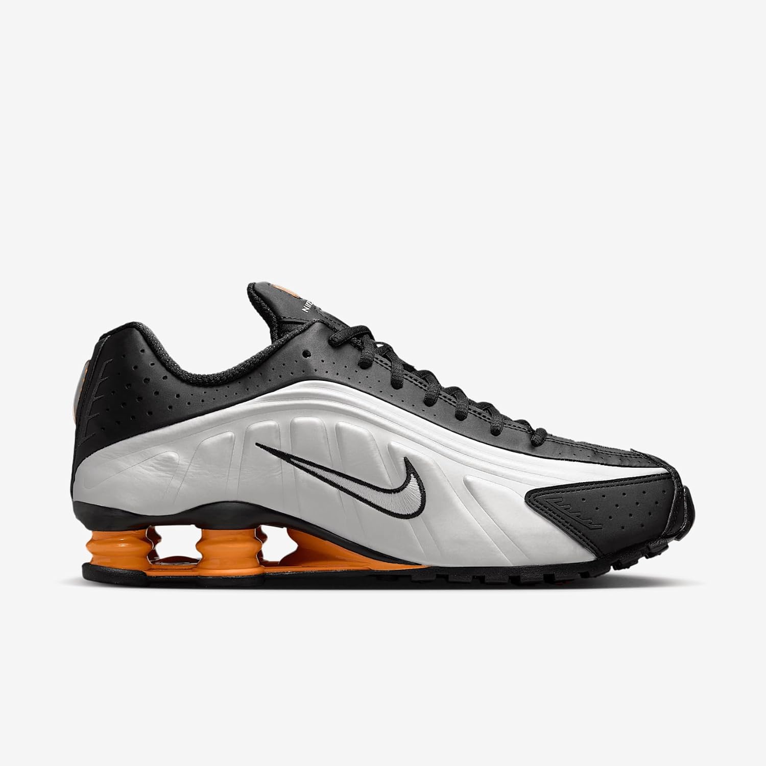 Nike Мужские кроссовки Shox R4, Black Vast Grey Bright Mandarin — фото 3