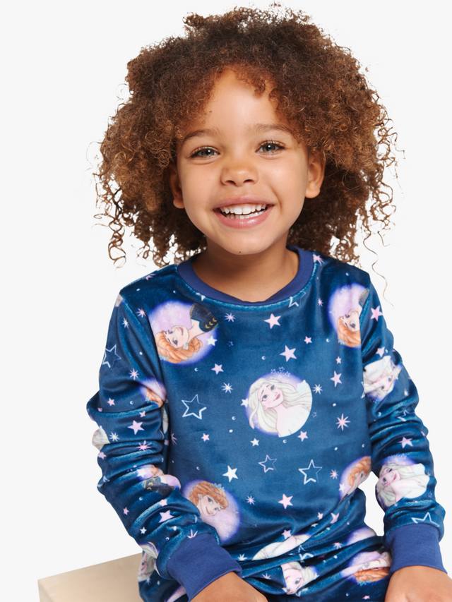 Детский пижамный комплект Disney Frozen из флиса Brand Threads, Blue/Multi — фото 3