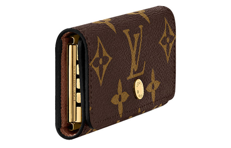 LOUIS VUITTON Ключница на 4 ключа из лакированного холста с кожаной вставкой Regular Women's Brown — фото 2