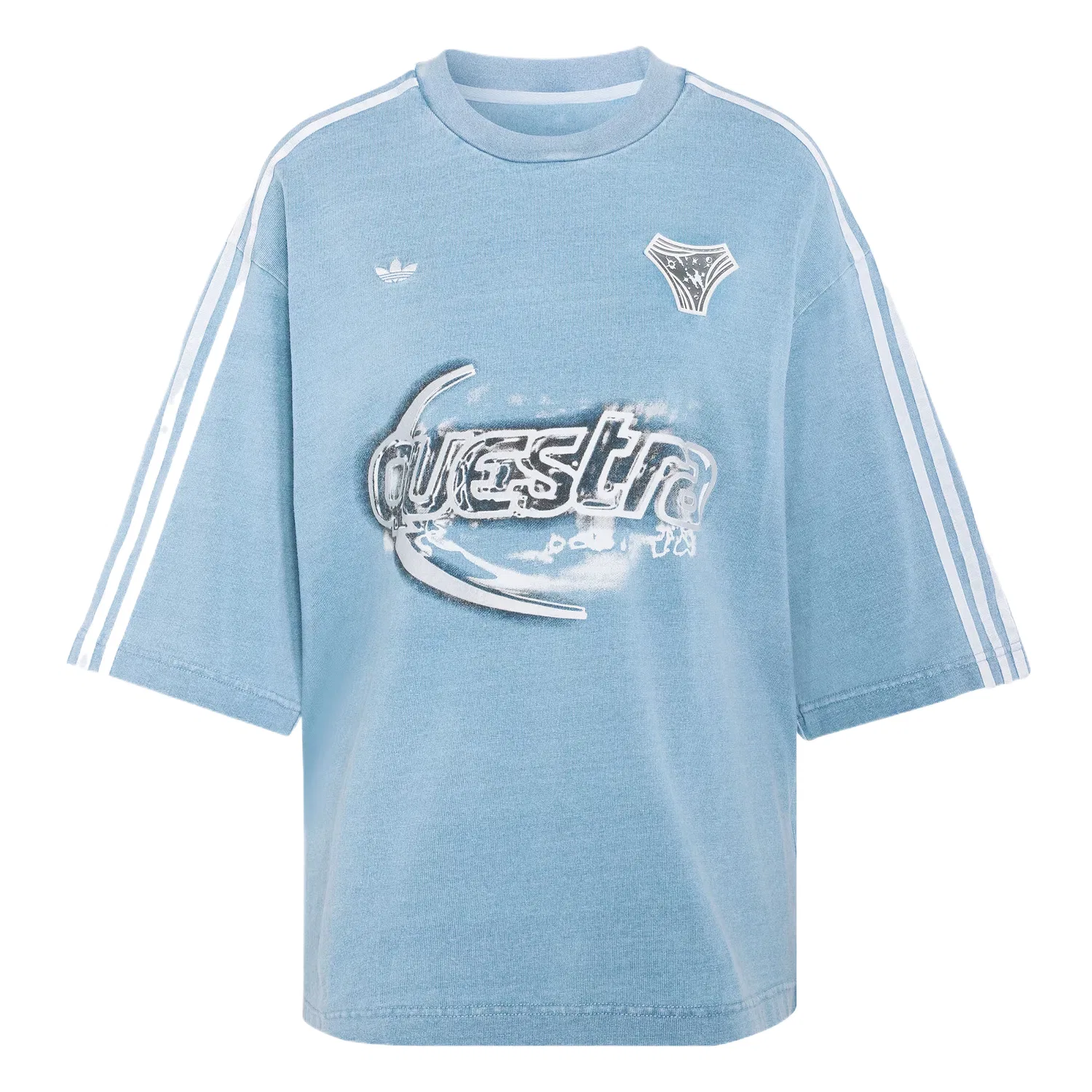 Футболка женская ADILENIUM Drop Shoulder Sleeve Adidas Originals, Light Blue