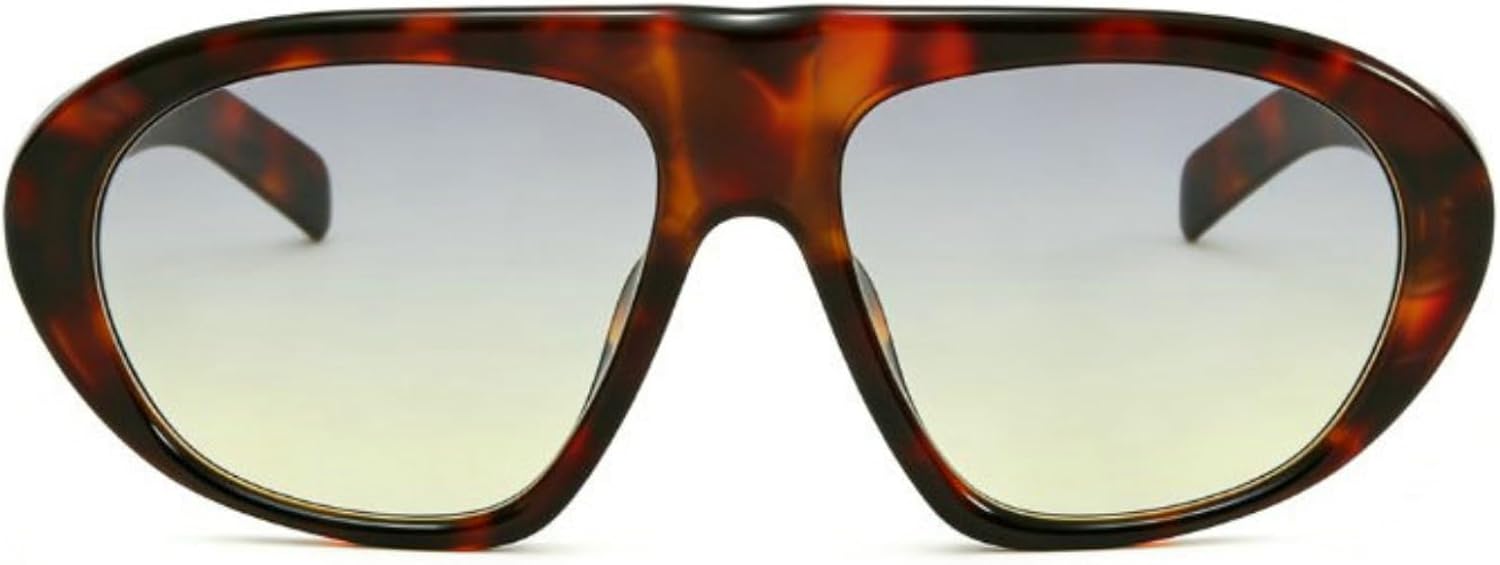 

Willochra Модные солнцезащитные очки-пилот большого размера для женщин и мужчин, ретро, ​​массивные, в стиле 70-х, с градиентным переходом цвета, защита от УФ-излучения UV400, овальные солнцезащитные очки для улицы, C14