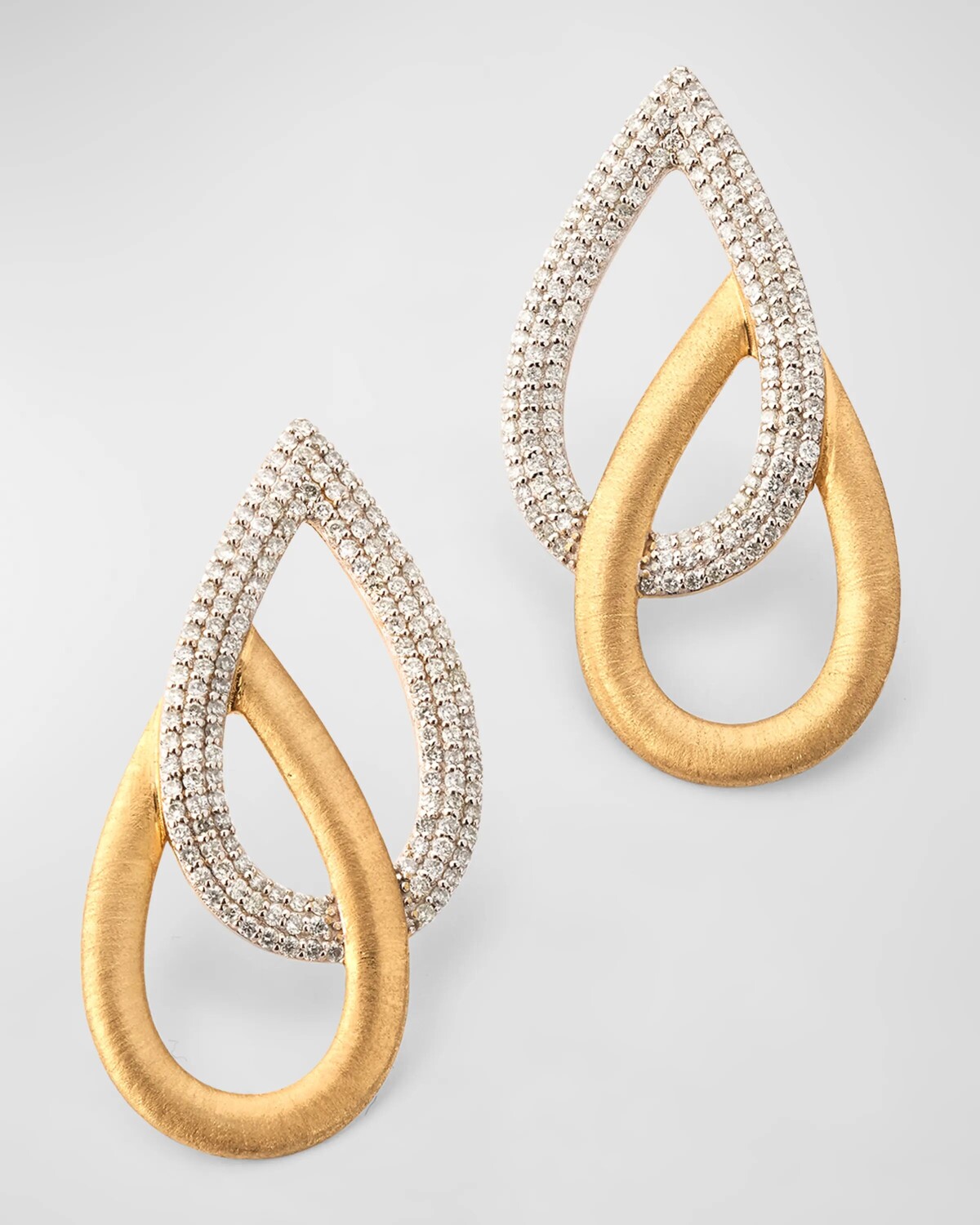 

Серьги-груши из желтого золота 14 карат с бриллиантами Siena Jewelry
