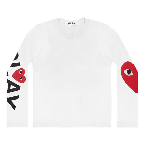 

Футболка kawakubo rei large love logo round neck long sleeves white Comme Des Garcons Play, белый