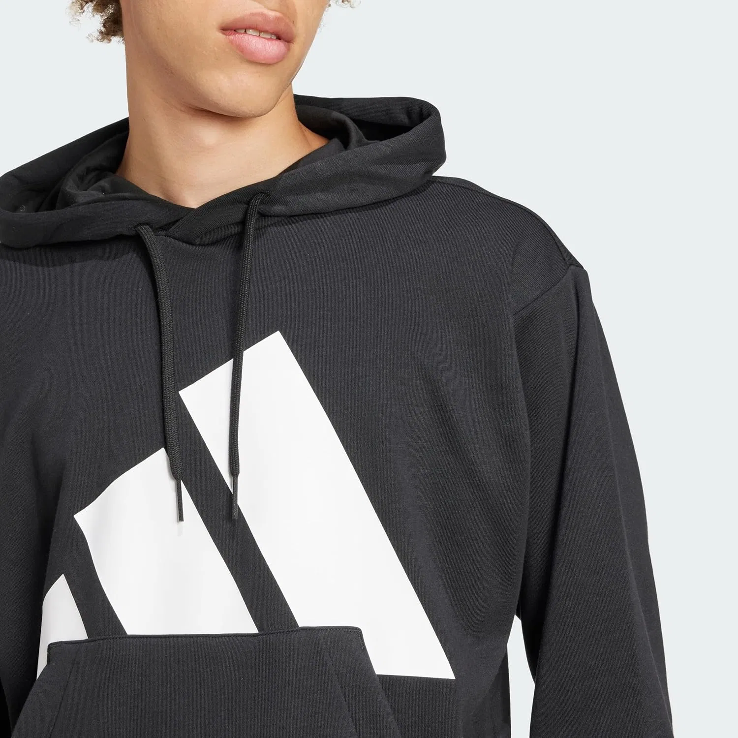 Мужская толстовка adidas Essentials с большим логотипом и французским трикотажным верхом (комплект из 1 шт.) — фото 2