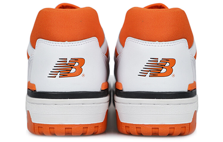 Кроссовки New Balance NB 550 Vintage Basketball Unisex, белый/оранжевый — фото 4