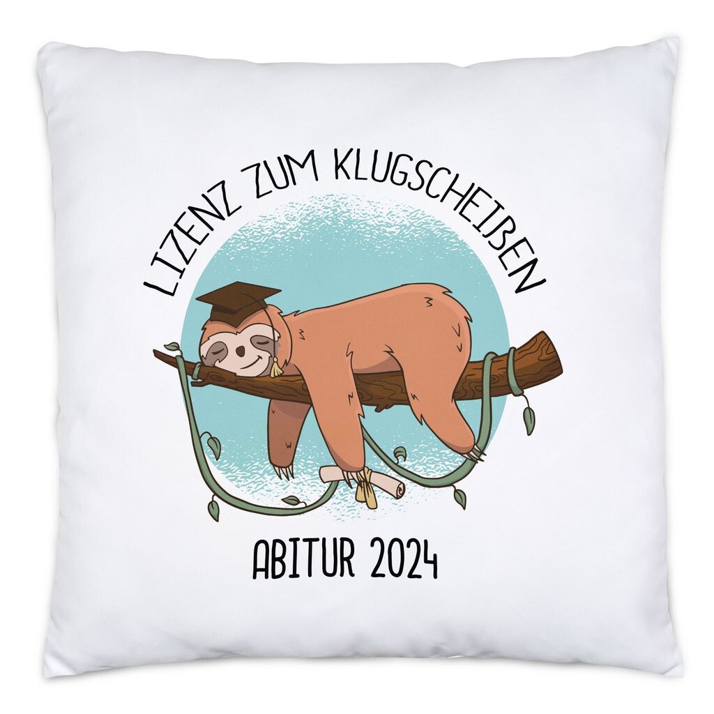 

Лицензия Abitur 2024 на умную подушку из дерьма, включая наполнение ленивцем для окончания средней школы Hey!Print