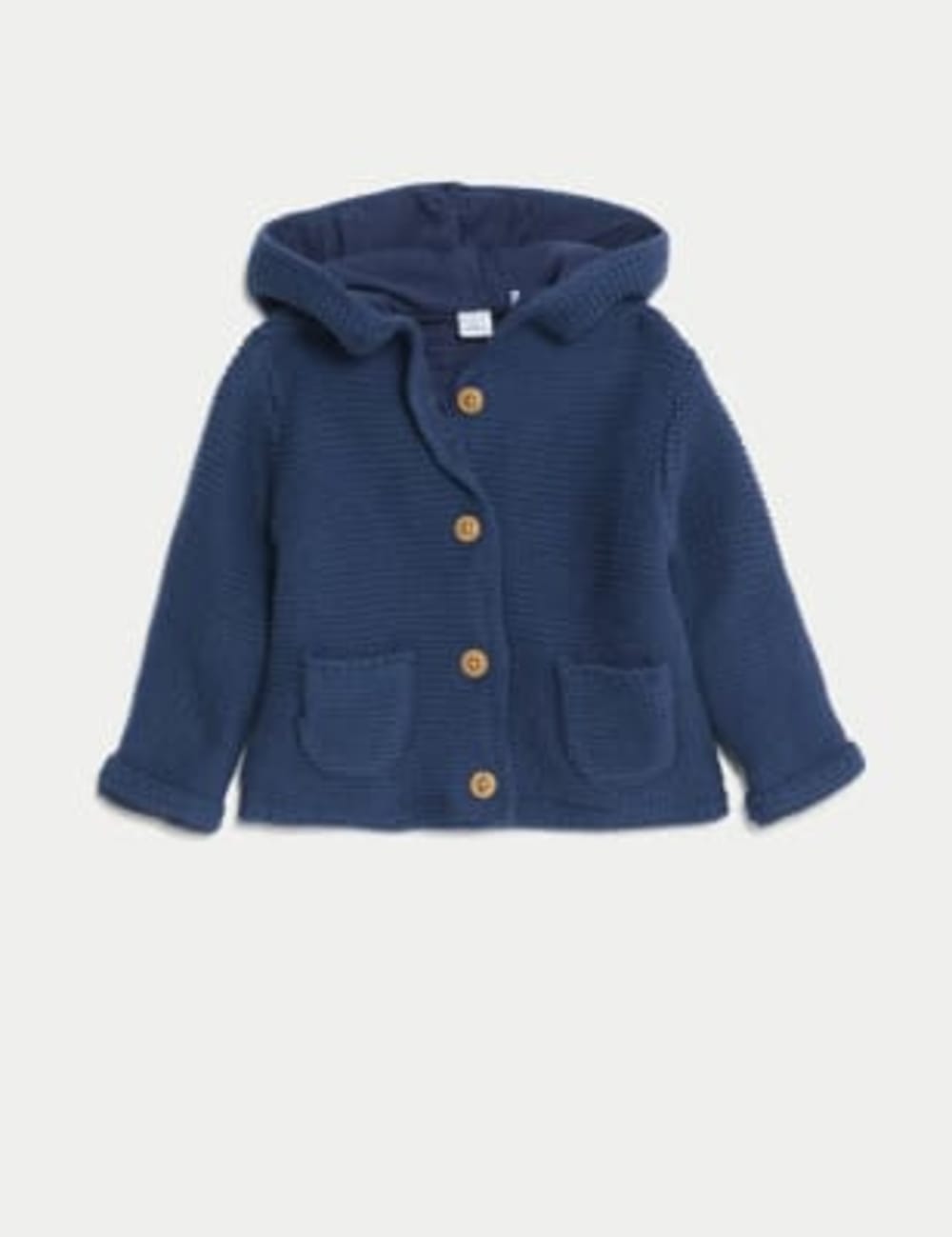 

Кардиган с капюшоном из чистого хлопка Marks & Spencer, индиго