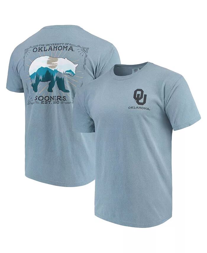 

Мужская синяя футболка Oklahoma Sooners State Scenery Comfort Colors Image One