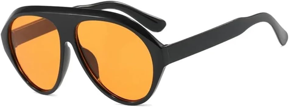 

Крупные спортивные солнцезащитные очки с заклепками, защита от ультрафиолета UV400, градиентный свет, для мужчин, женщин и бегунов, черно-оранжевые UYPTK, Black Orange