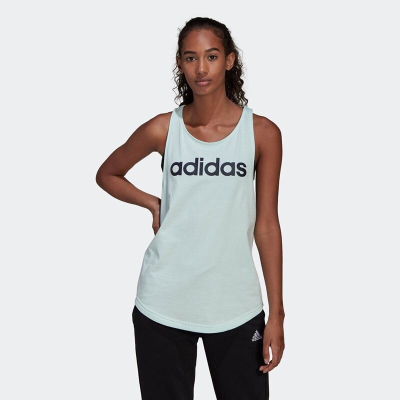 

Базовая женская длинная майка свободного кроя Adidas, синий