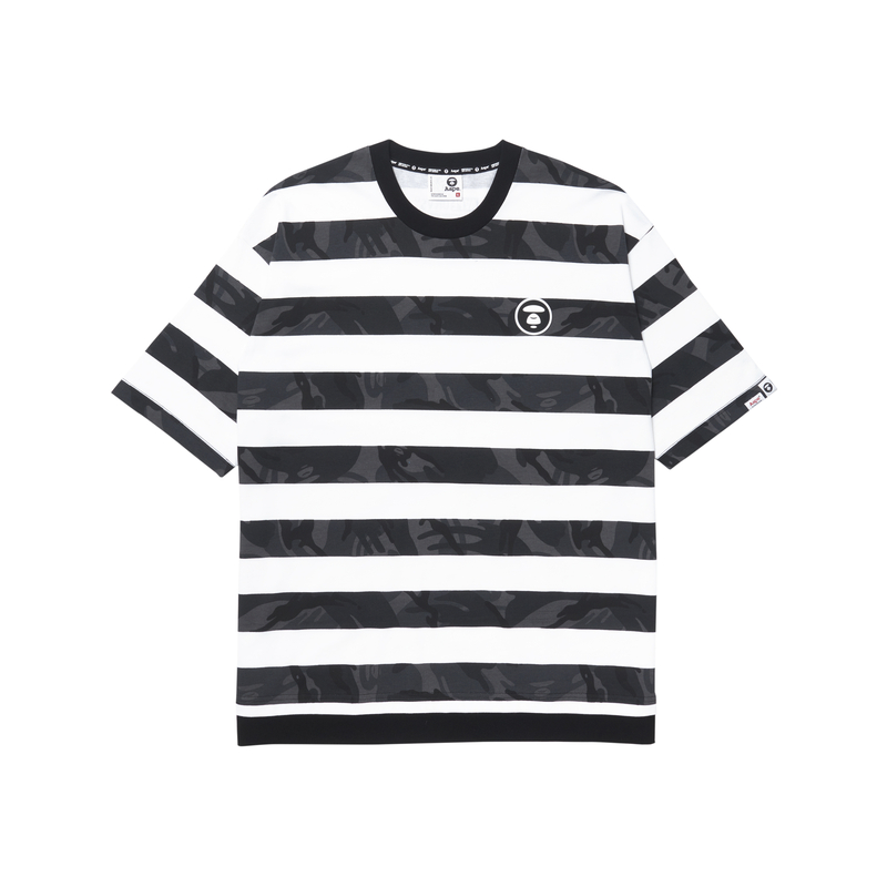 

Футболка в полоску с аппликацией логотипа Aape, камуфляж