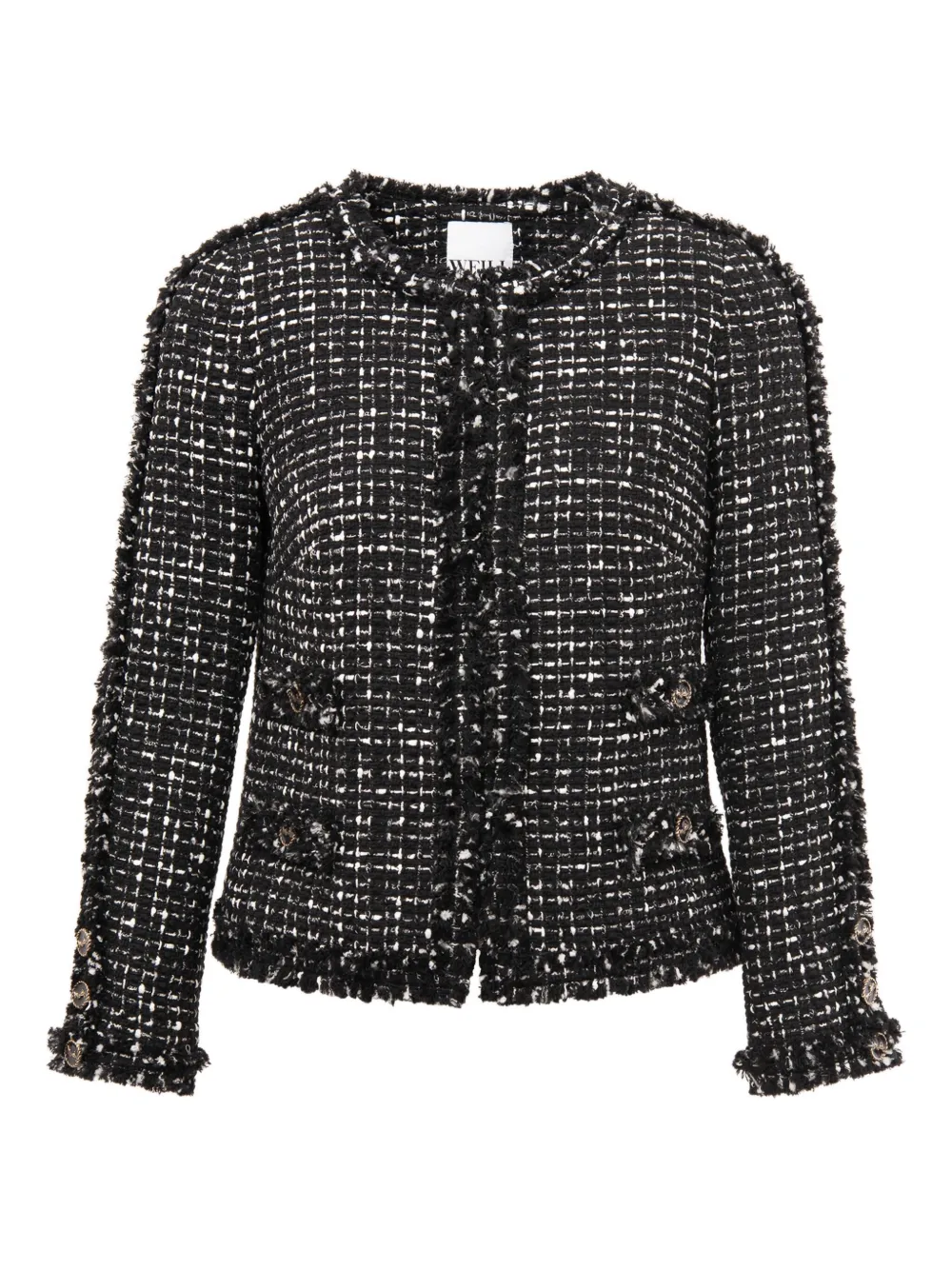 

Жакет из твида с бахромой Weill Paris, черный