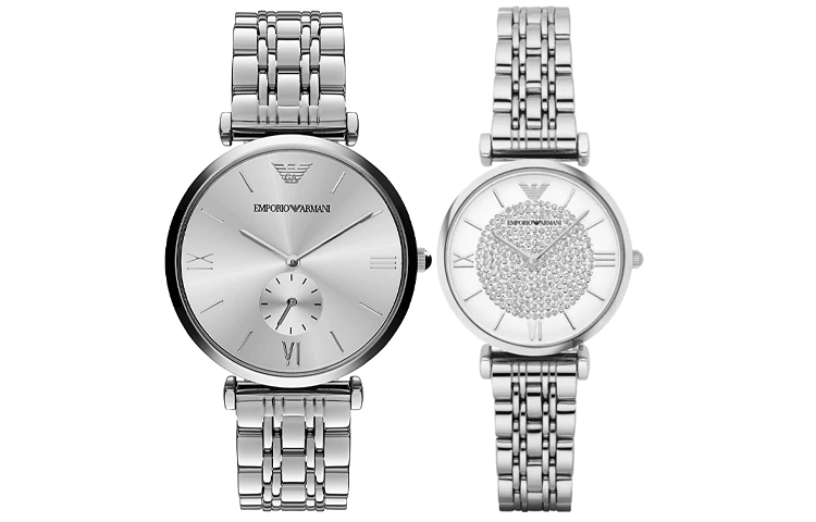 

EMPORIO ARMANI Часы Wrist Watch Quartz Movement Stainless Steel Strap 40mm Silver Dial Unisex