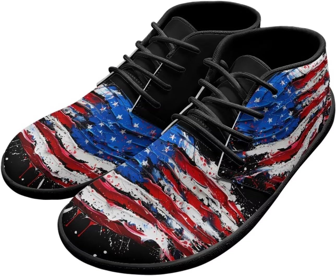 

Мужские низкие кроссовки Tomeusey для ходьбы, повседневные, с широким носком, с нулевым перепадом высоты подошвы, альпинистские ботинки для мужчин, American Flag