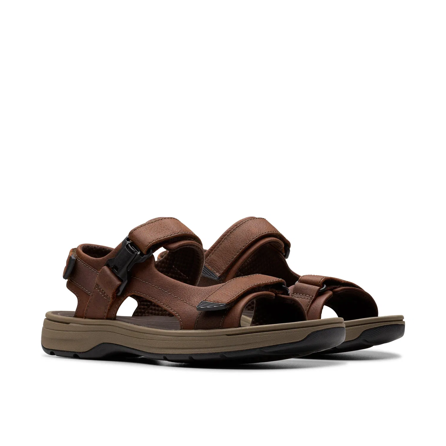Сандалии Saltway Edge из кожи бренда Clarks, коричневый — фото 4