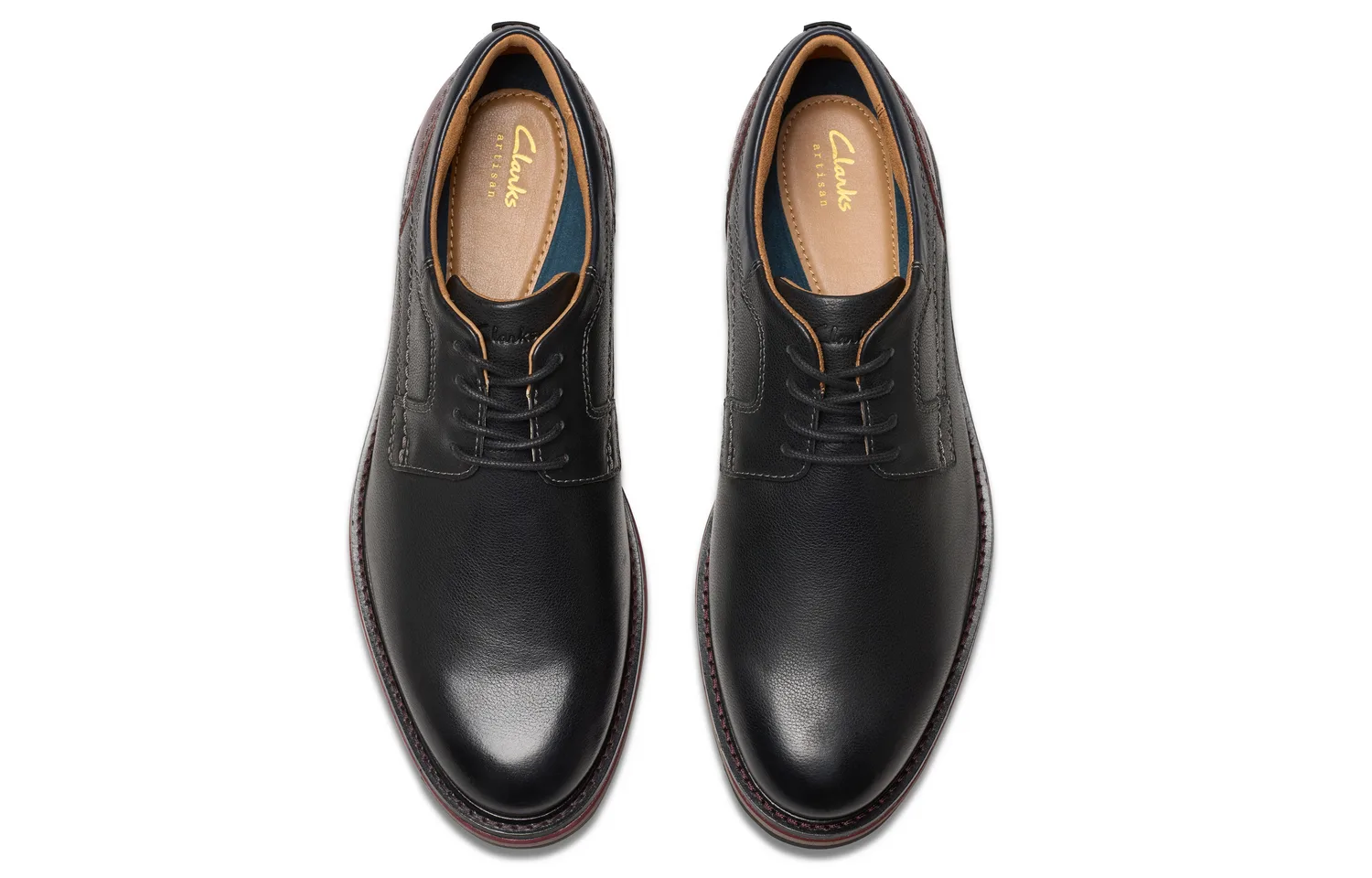 Clarks Мужские повседневные туфли из коровьей кожи черные — фото 3