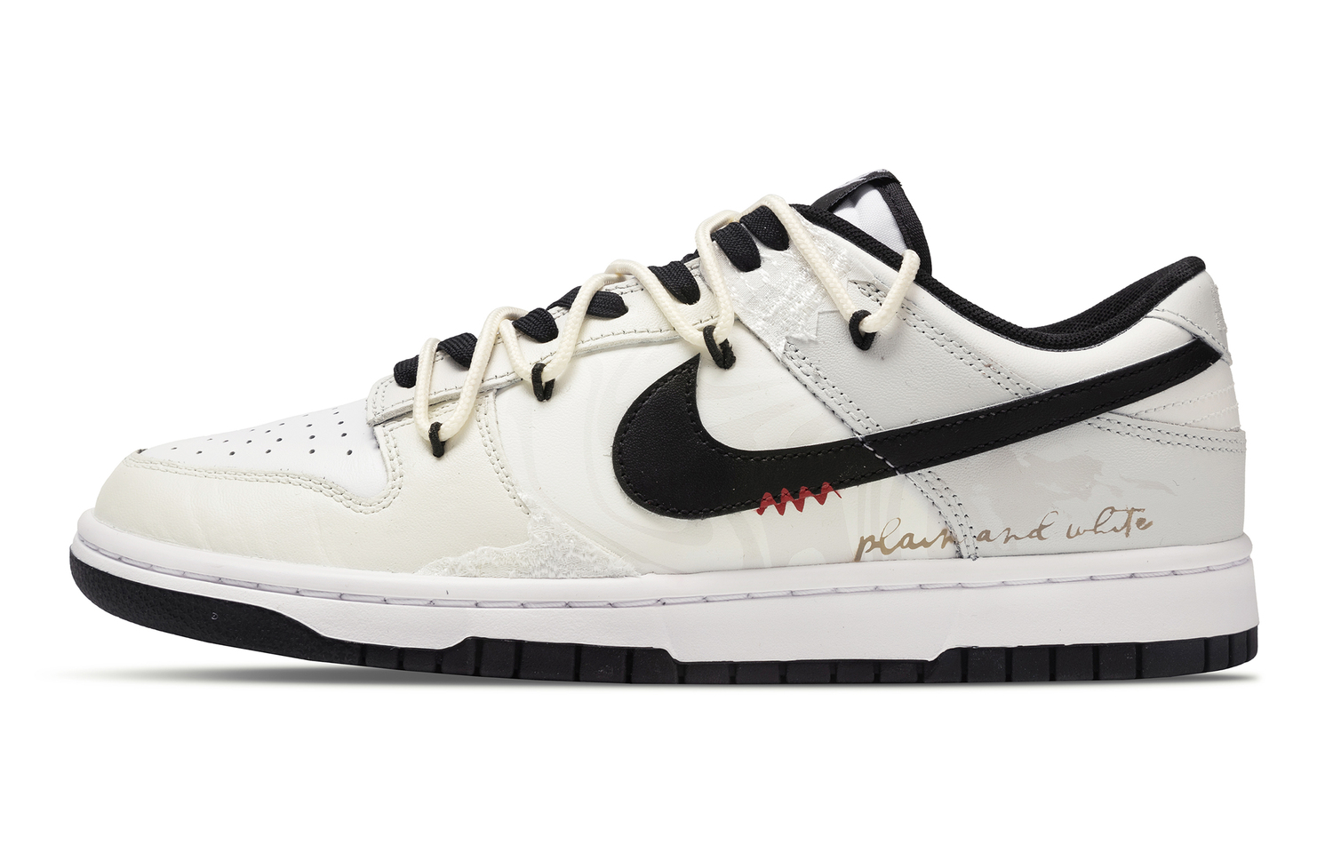 Nike Скользоустойчивые износостойкие низкие скейтерские кроссовки Dunk Unisex бежевые, цвет Beige — фото 2