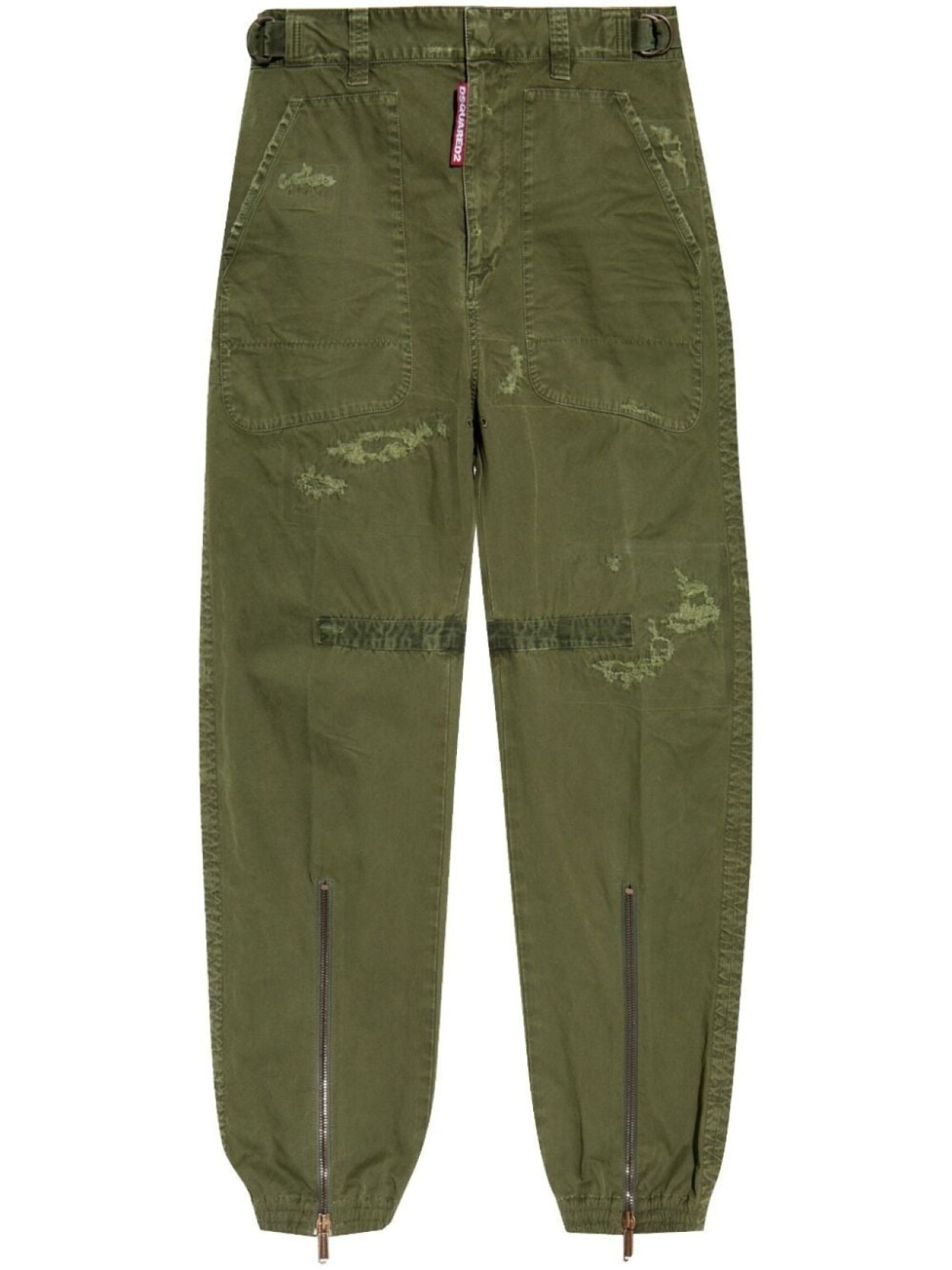 

Dsquared2 dSQUARED2 брюки прямого кроя с потертостями, зеленый