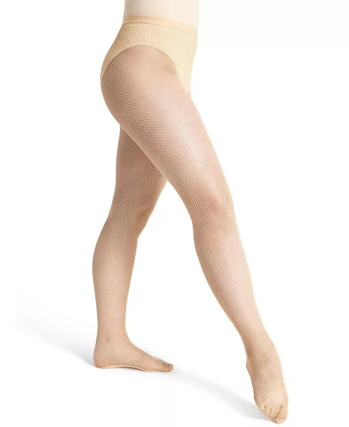 

Женские профессиональные бесшовные тайтсы в сеточку Capezio, бежевый
