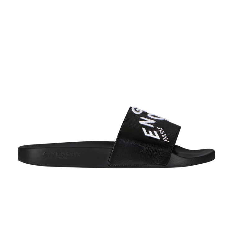 

Кроссовки Givenchy Embroidered Flat Slide 'Black', черный