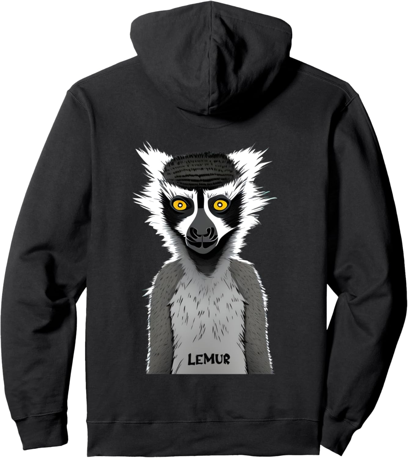 

Худи с изображением эстетичного лемура Lemur Primate Lemur Monkey, черный