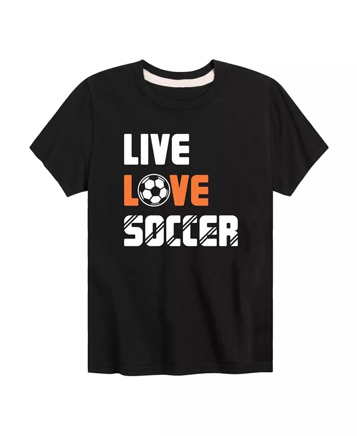 

Футболка с графическим принтом Big Boys Live Love Soccer Hybrid, черный