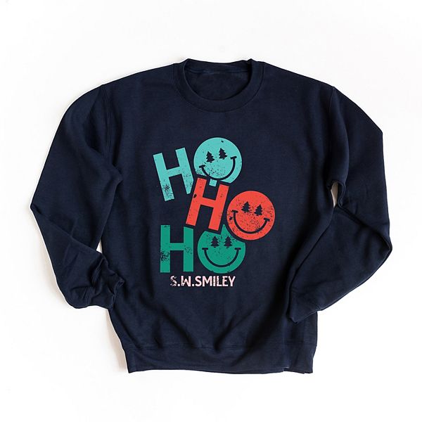 

SWSmiley ho ho ho stacked - свитшот Simply Sage Market, True Navy, Зеленый, SWSmiley ho ho ho stacked - свитшот Simply Sage Market, True Navy