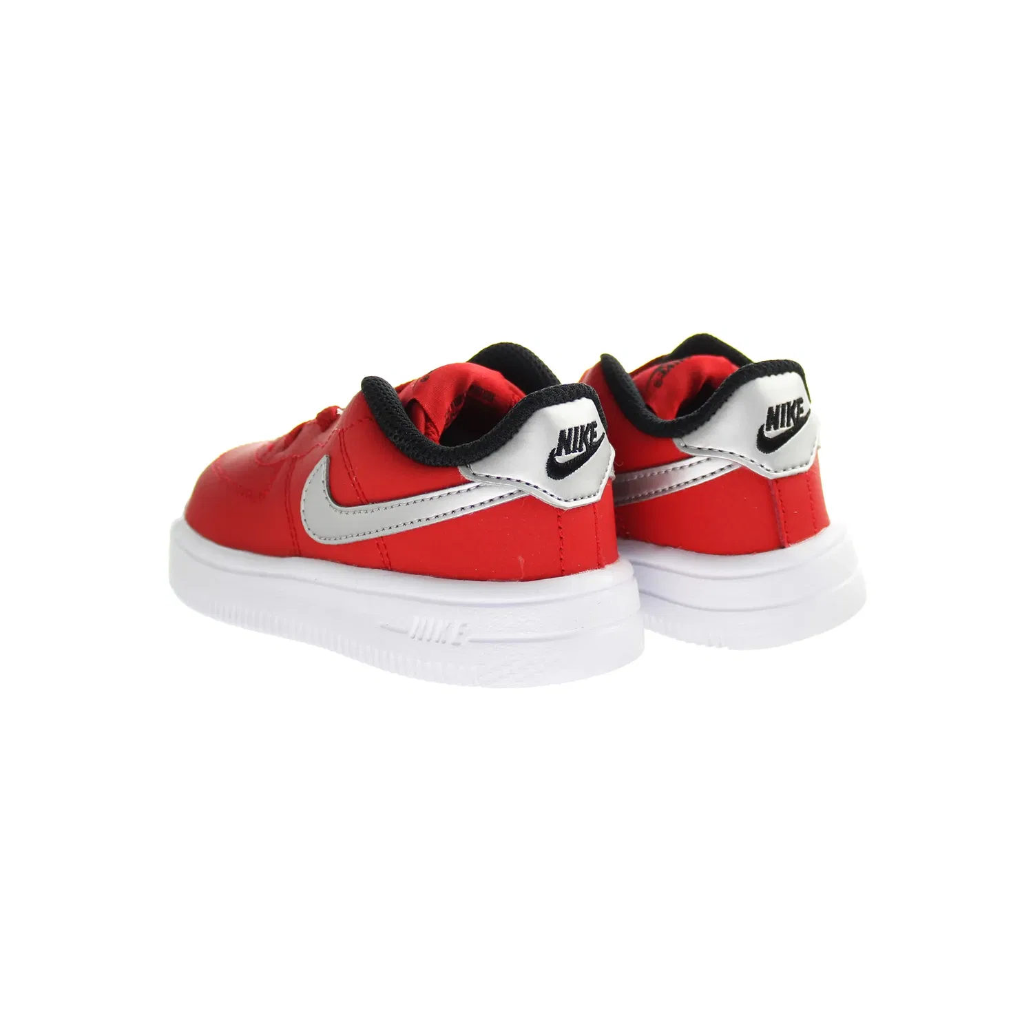 Кроссовки Nike Force 1 '18 (TD) красные замшевые, красный — фото 3