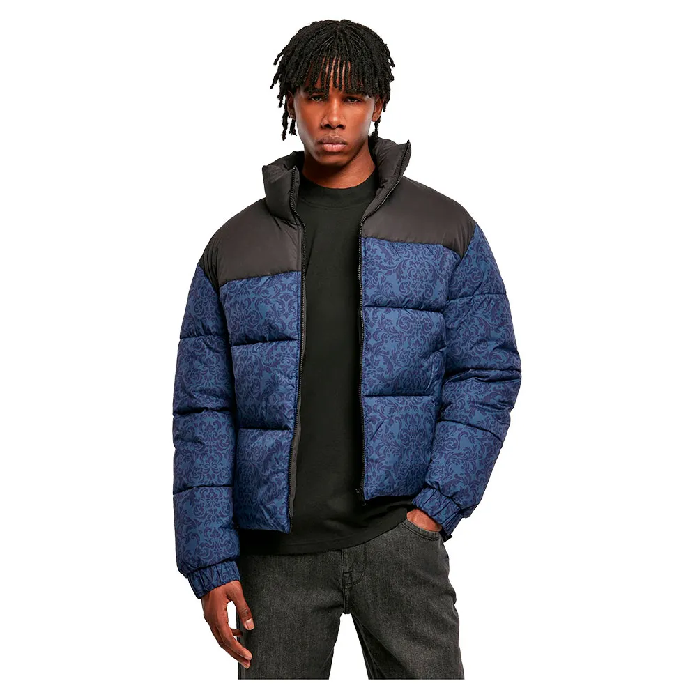 

Куртка Urban Classics Aop Retro puffer, синий